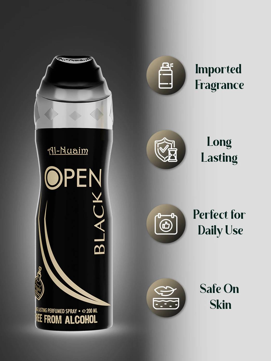 Al Nuaim Open Black Body Spray - Image 4