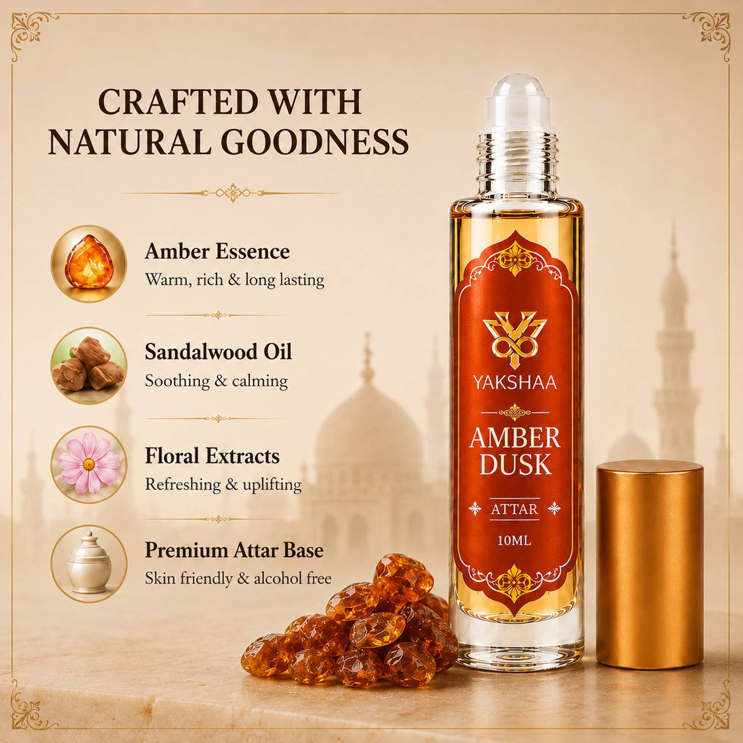 YAKSHAA Amber Dusk Attar 10 ML - Image 4