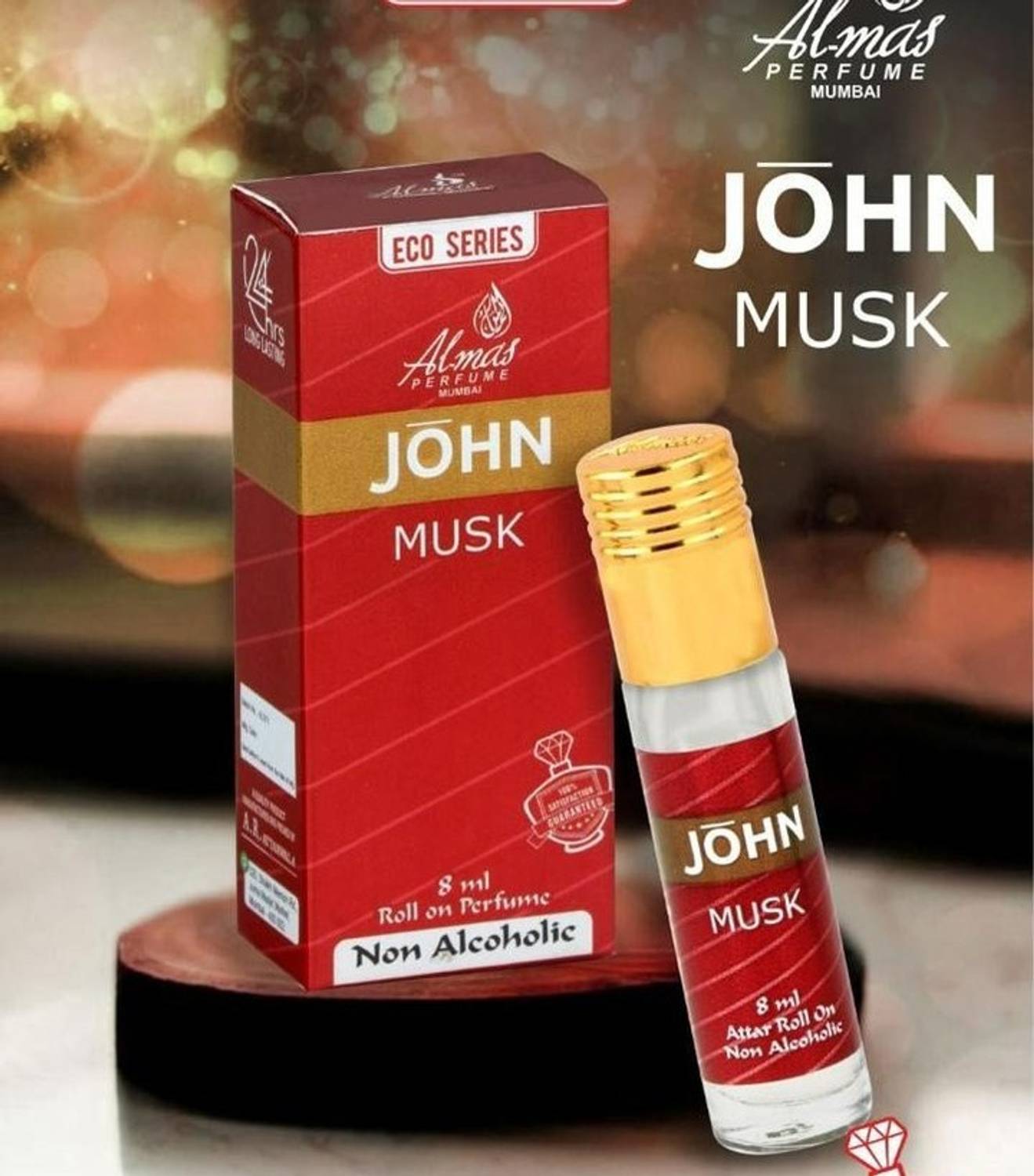 Almas BRAND 100% ORIGINAL (JHON MUSK) GREAT FRAGRANCE LONG-LASTING (UNISEX) 8Ml Floral Attar