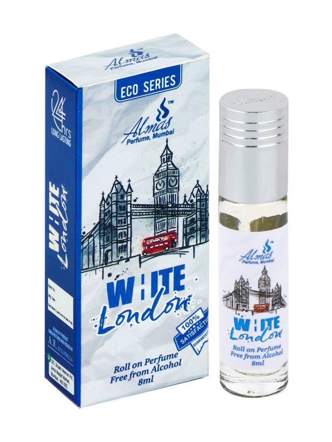 Almas ORIGINAL (WHITE LONDON) GREAT FRAGRANCE LONG-LASTING (UNISEX) 8ML Floral Attar