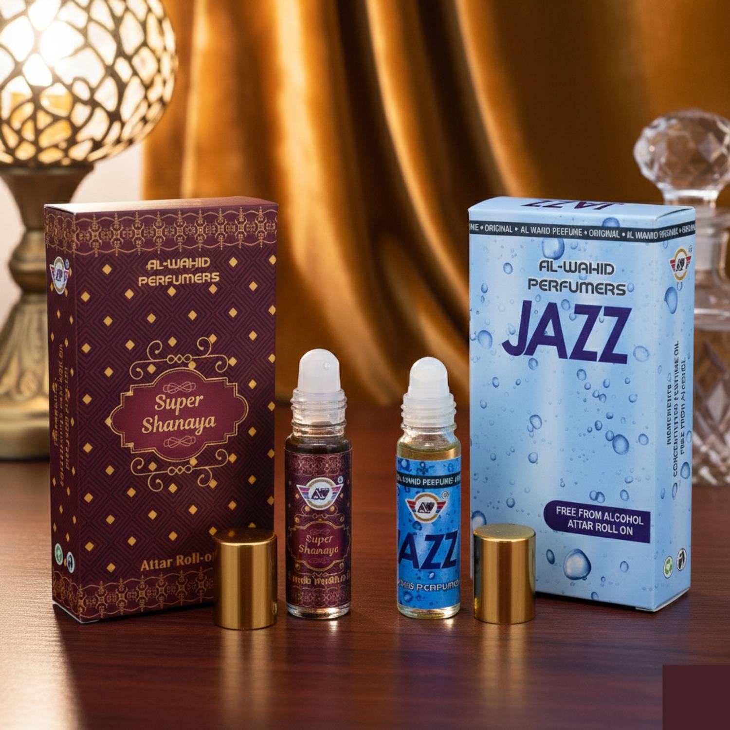 al-wahid Shanaya and Jazz Premium Attar 6ml each Floral Attar