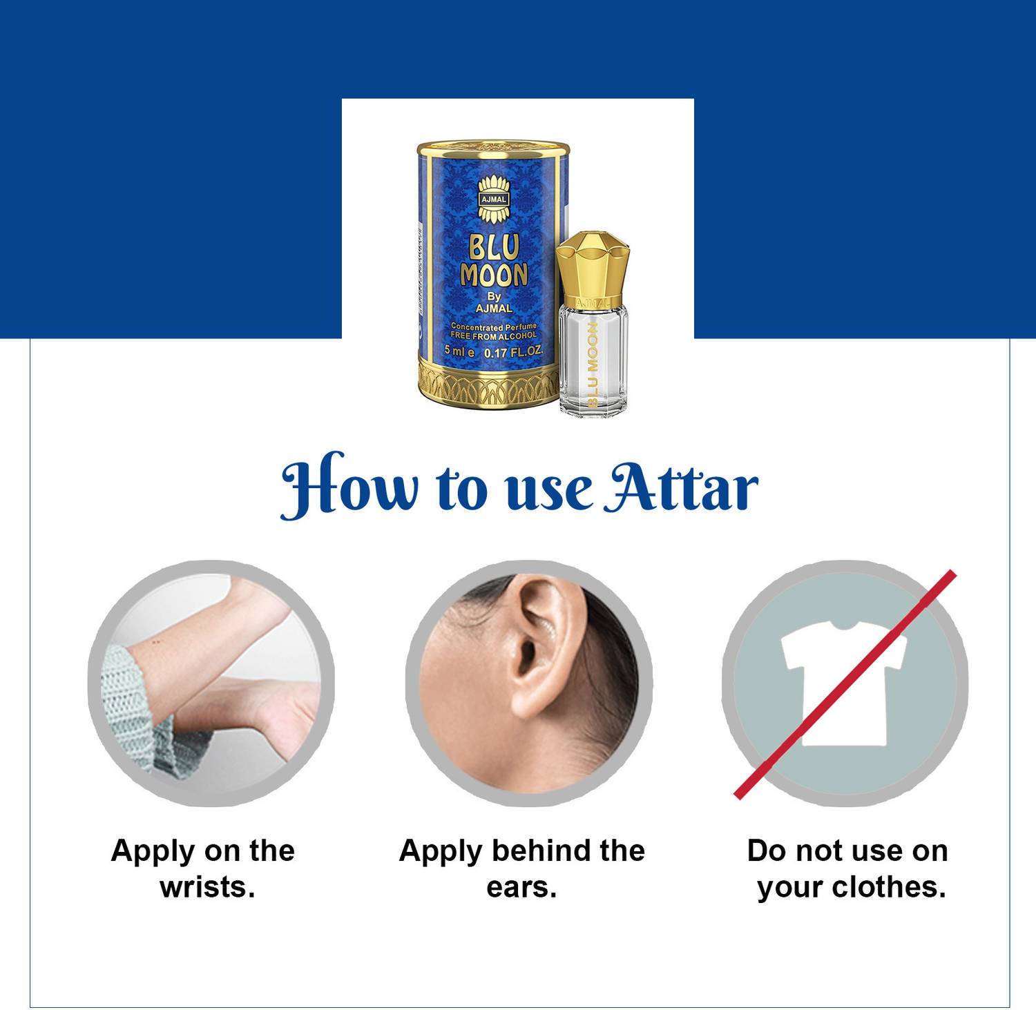 Ajmal BLU MOON CP 5ml Perfume - Image 4