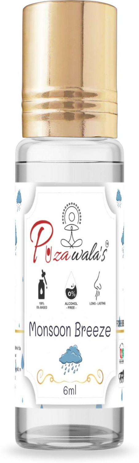 Image of Puzawalas Monsoon Breeze Attar 6ml itra /itraa Perfume Men First Rain Perfume Alcohol Free Floral Attar