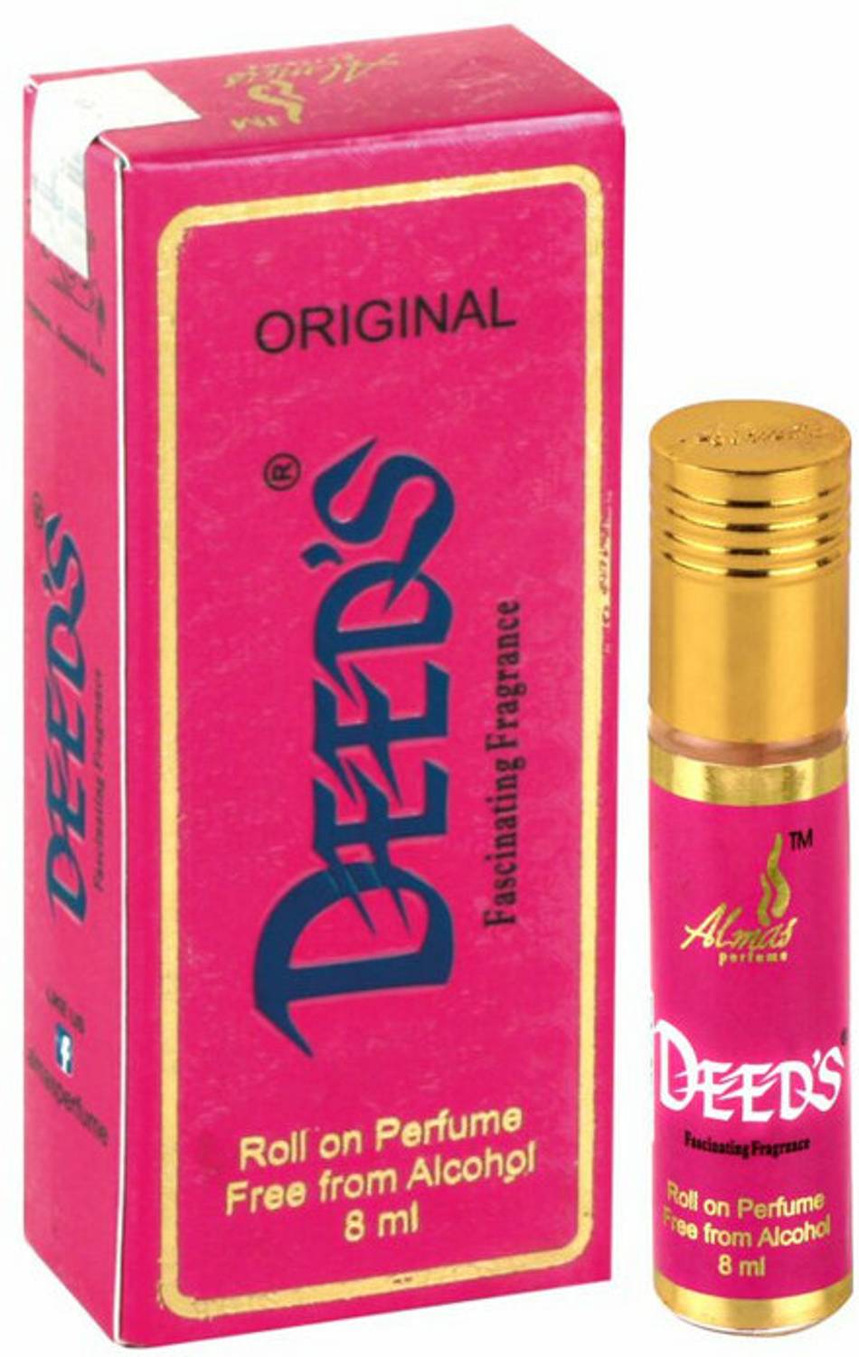 Almas Attar DEEDS RED | Economy Ittar | Alcohol Free Perfume Oil 8ML Floral Attar