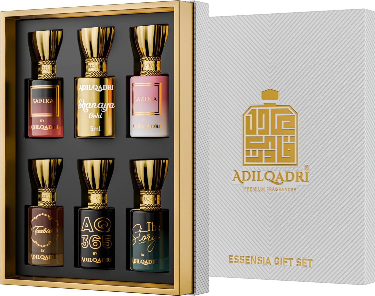 Adilqadri Essensia Attar Combo Pack Pack of 6 · 5.5 ml (33 ml total) - Image 1