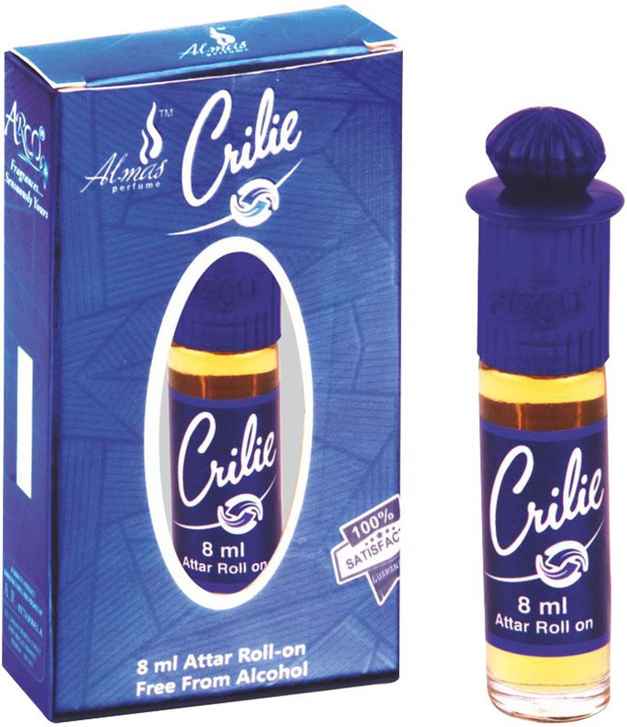 Almas BRAND 100% ORIGINAL CRILIE GREAT FRAGRANCE LONG-LASTING FOR MEN & WOMEN (UNISEX) 8ML FLORAL ATTAR & POCKET PERFUME Floral Attar