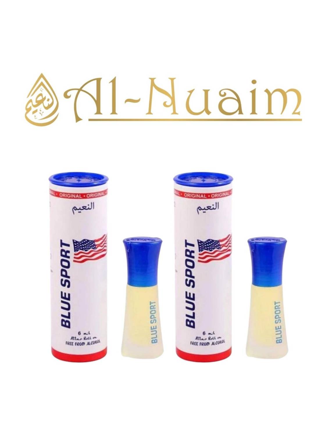 Al-Nuaim Blue Sports Royal Attar Oil Intense Long Lasting Fresh Perfume Fragrance Men Floral Attar