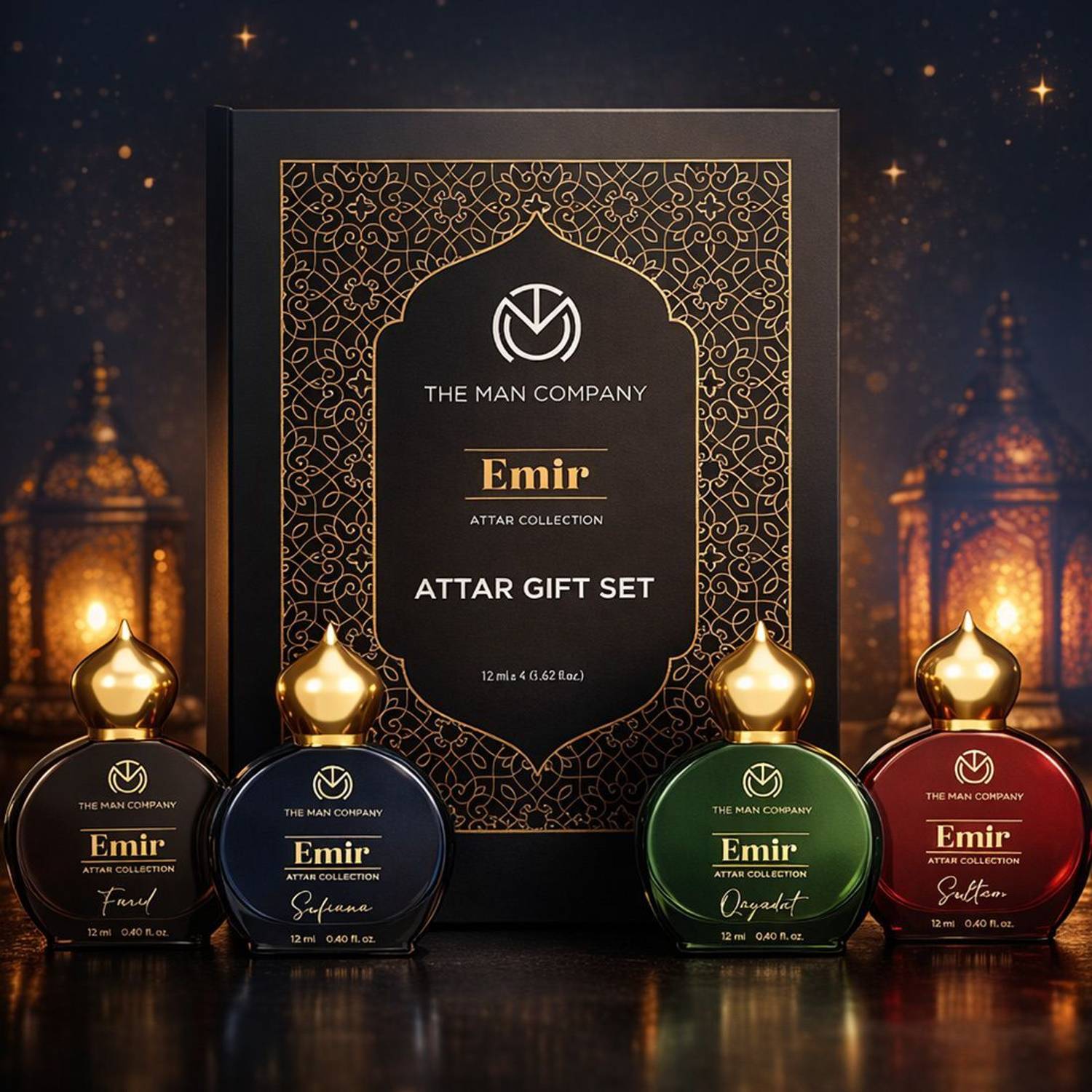 THE MAN COMPANY Attar Gift Set Pack of 4 · 12 ml (48 ml total) - Image 1