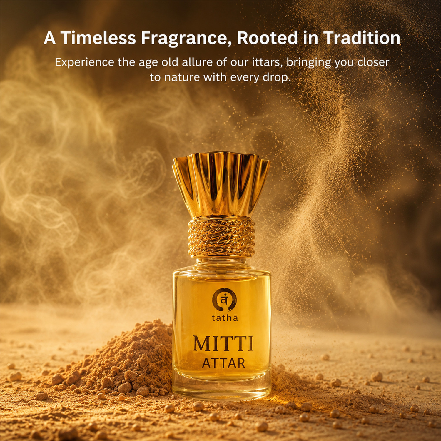Image of Tatha Mitti Attar With Earthy Rain-Kissed Scent Soothing And Calming Unisex Fragrance Floral Attar