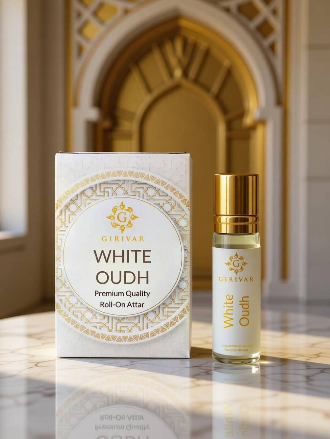 girivar White Oudh Attar Roll on Perfume - Image 2