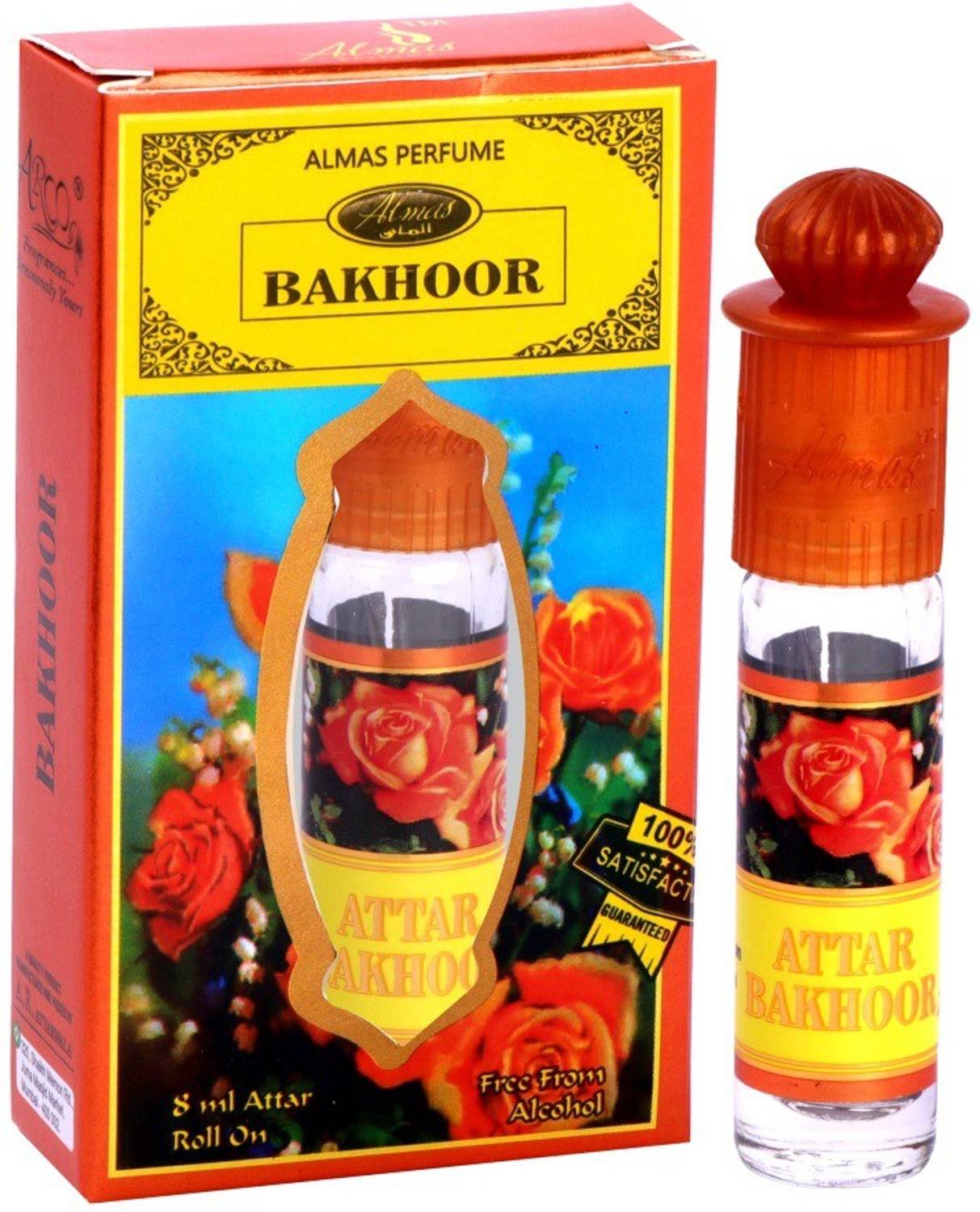 Almas BRAND 100% ORIGINAL (BAKHOOR) GREAT FRAGRANCE LONG-LASTING (UNISEX) 8ML Floral Attar