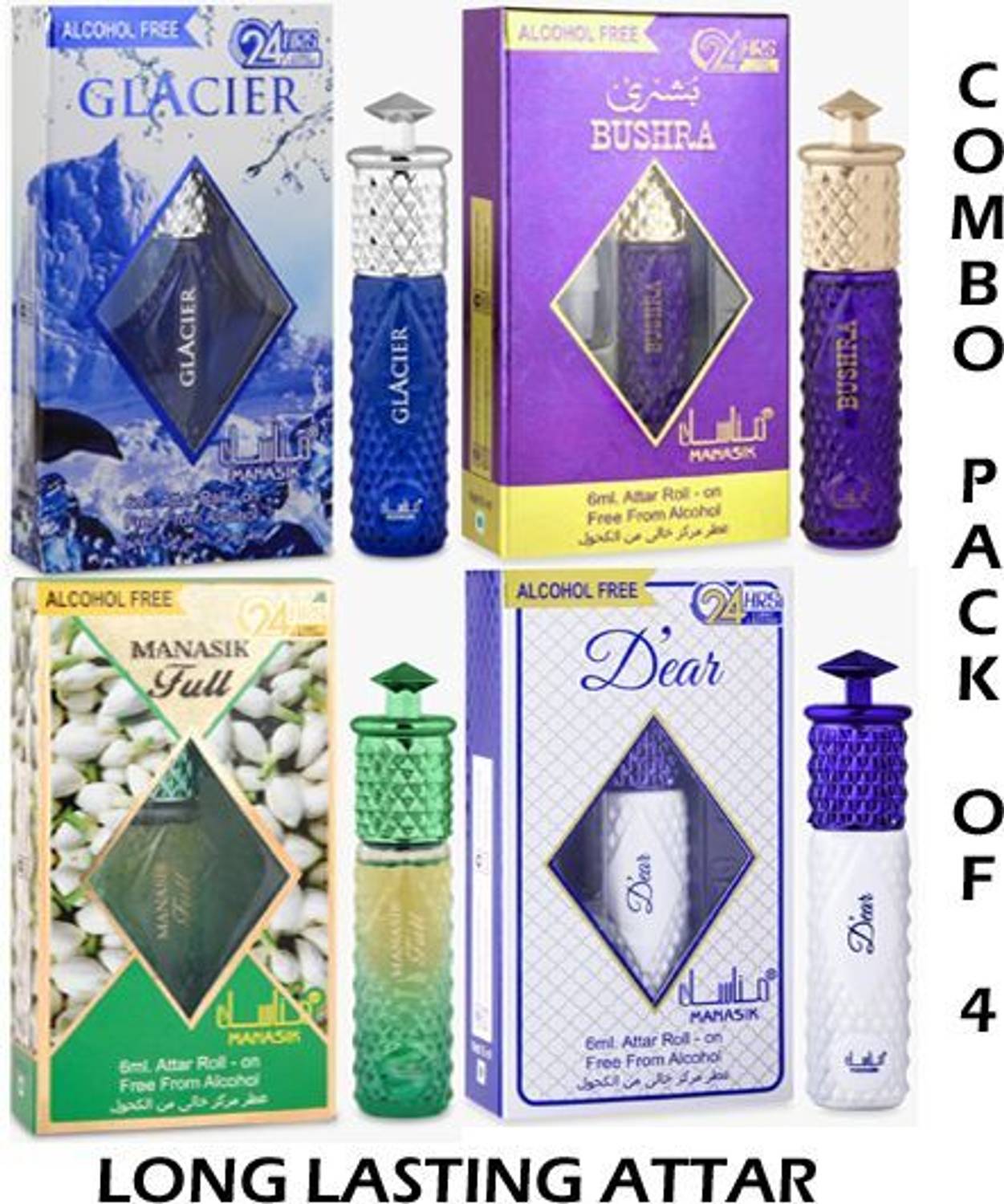Manasik Glacier, Bushra, Full & Dear AQD Floral Attar - Image 1