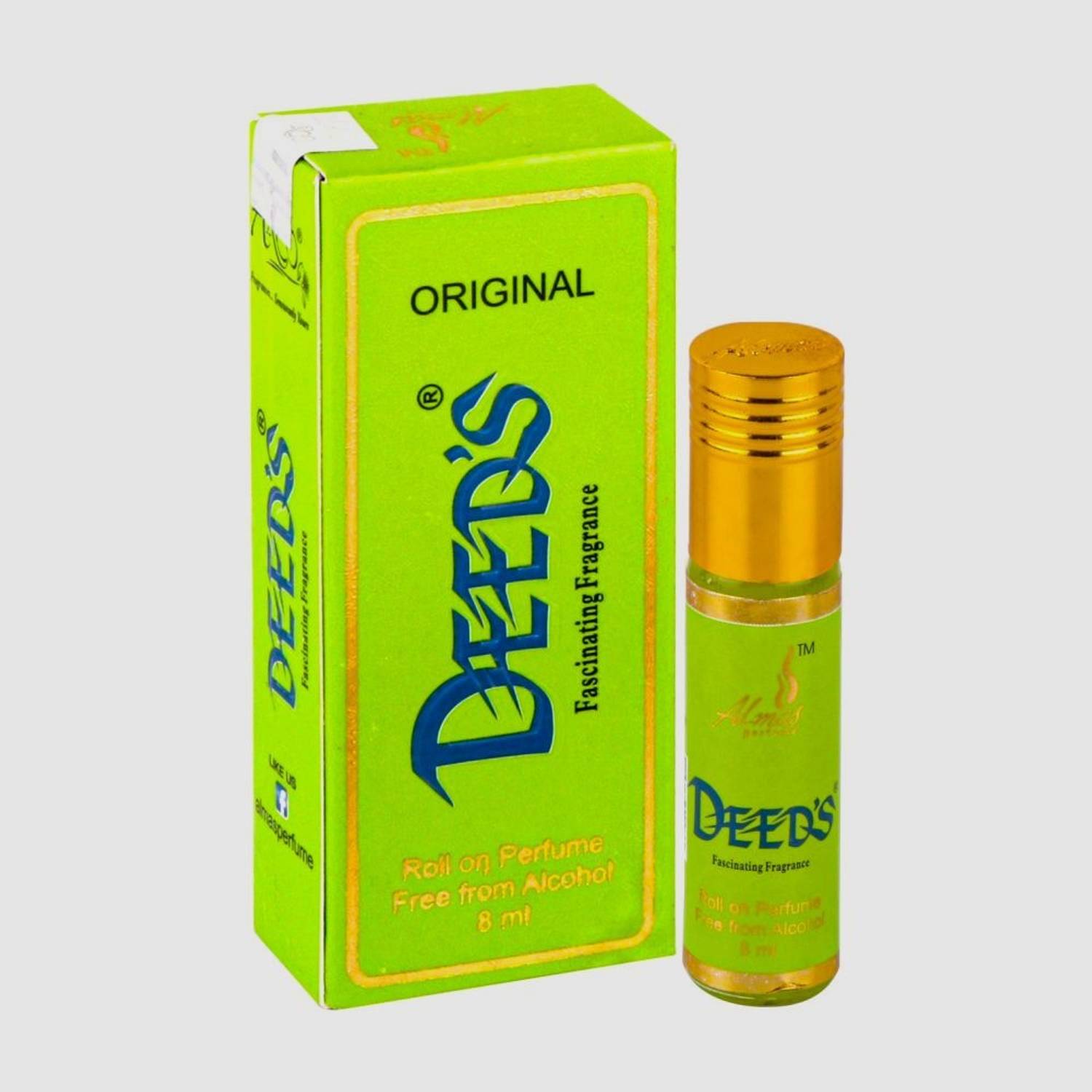 Almas BRAND 100% ORIGINAL(DEED'S GREEN) GREAT FRAGRANCE LONG-LASTING (UNISEX) 8ML Floral Attar