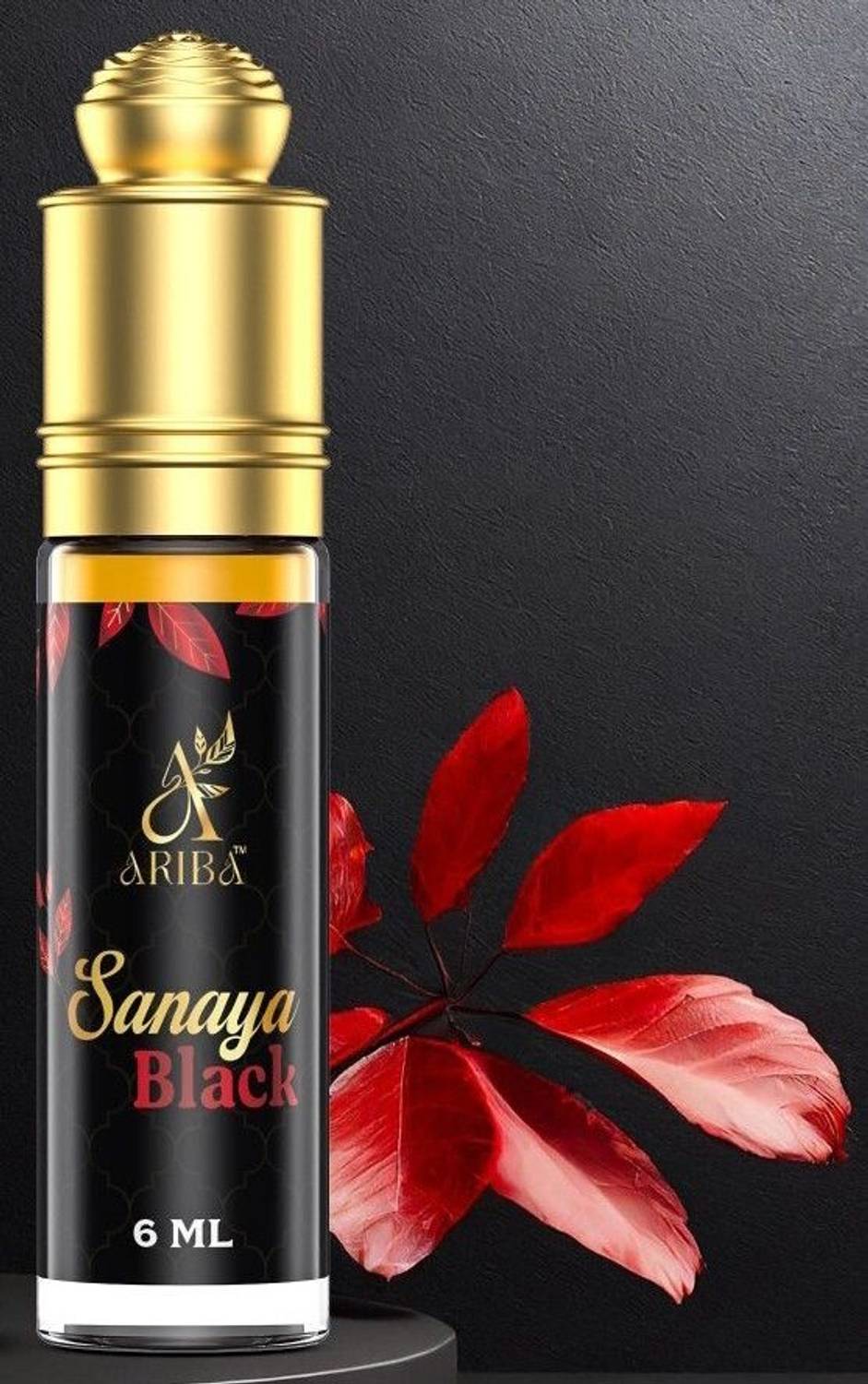 Ariba sanaya black attar ROLON 6ml ml alcohol free Floral Attar