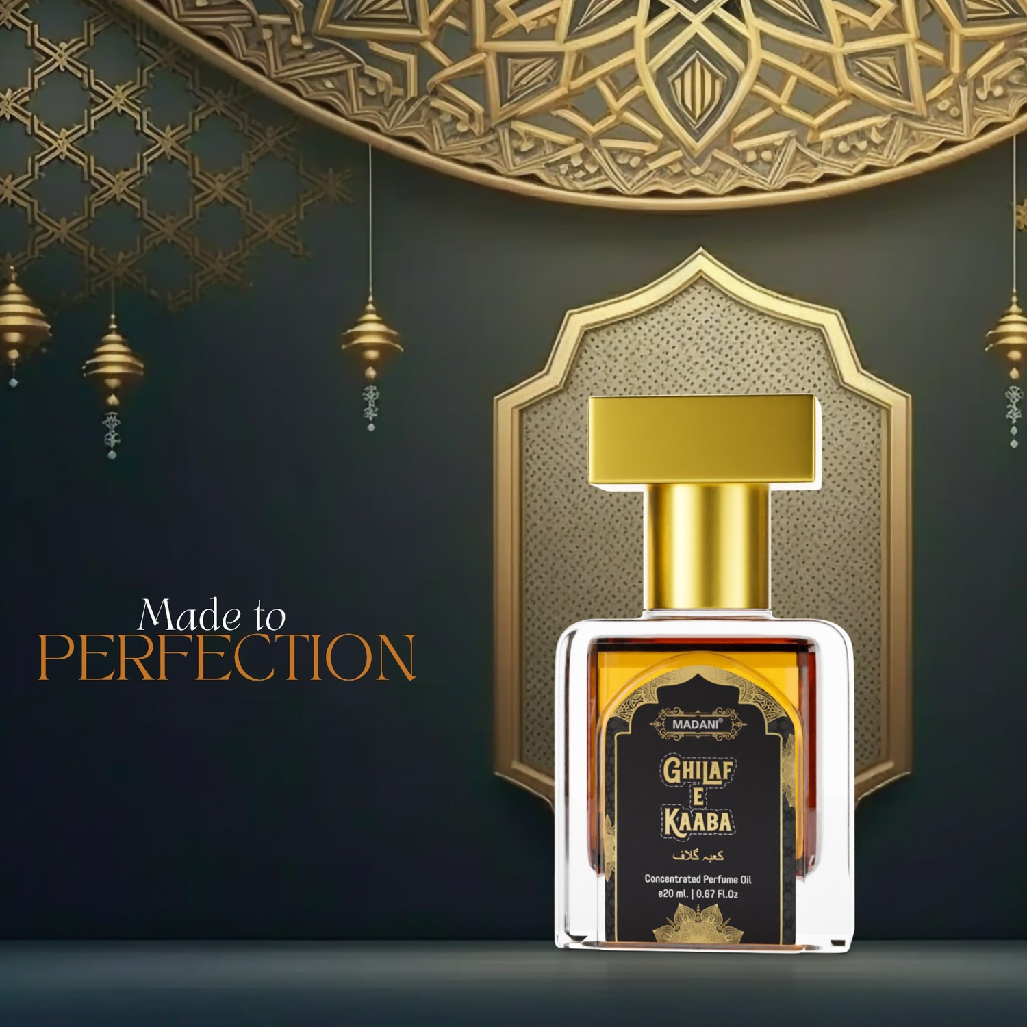 Image of Madani Gilaf E Kaba Attar 24 Hours Long Lasting and Spreading Herbal Attar