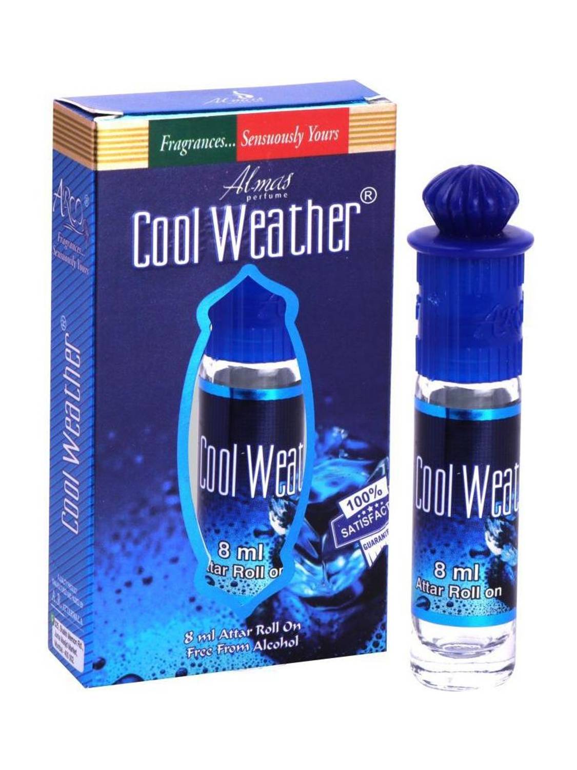 Almas BRAND 100% ORIGINAL COOL WEATHER GREAT FRAGRANCE LONG-LASTING FOR MEN & WOMEN (UNISEX) 8ML FLORAL ATTAR & POCKET PERFUME Floral Attar
