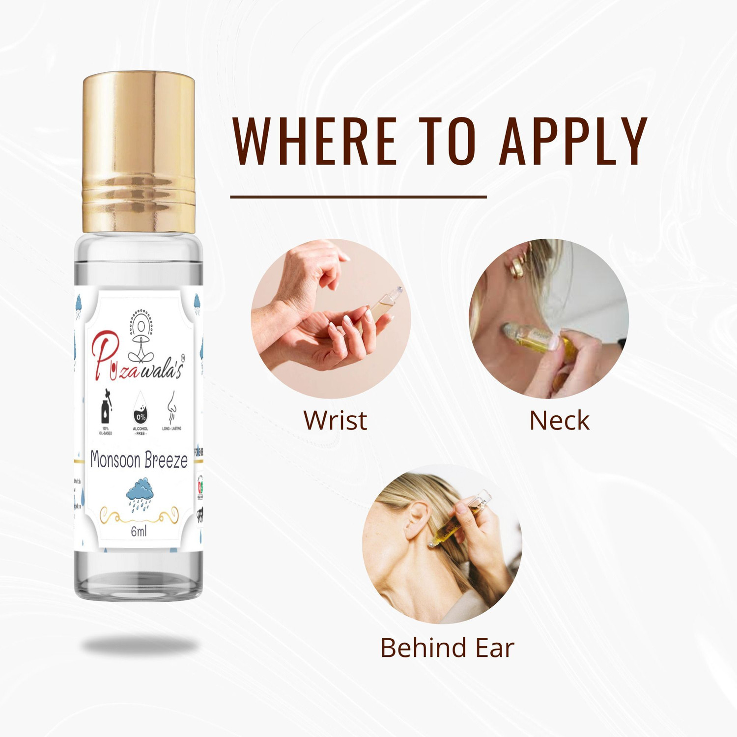 Image of Puzawalas Monsoon Breeze Attar 6ml itra /itraa Perfume Men First Rain Perfume Alcohol Free Floral Attar