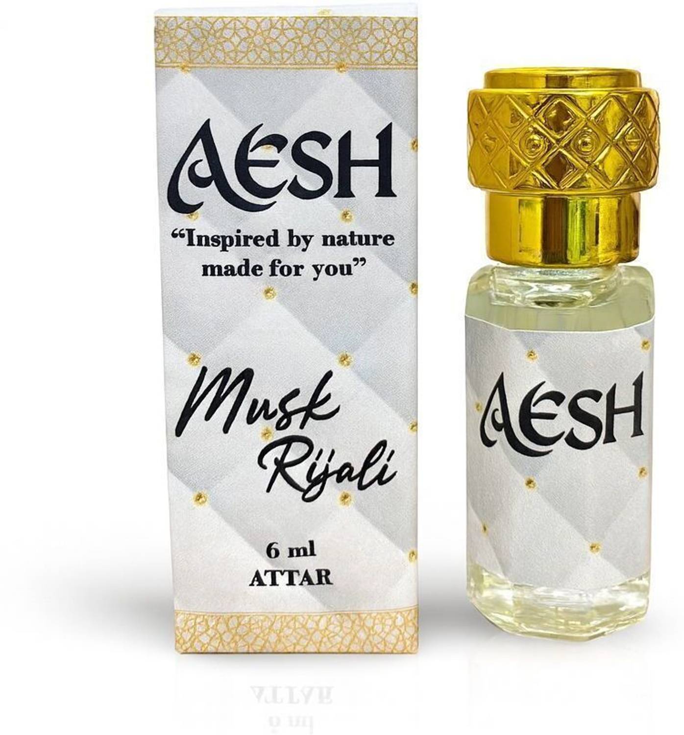 Aesh Misk Rijali Long Lasting Attar for Men – 6ml Alcohol Free Floral Attar