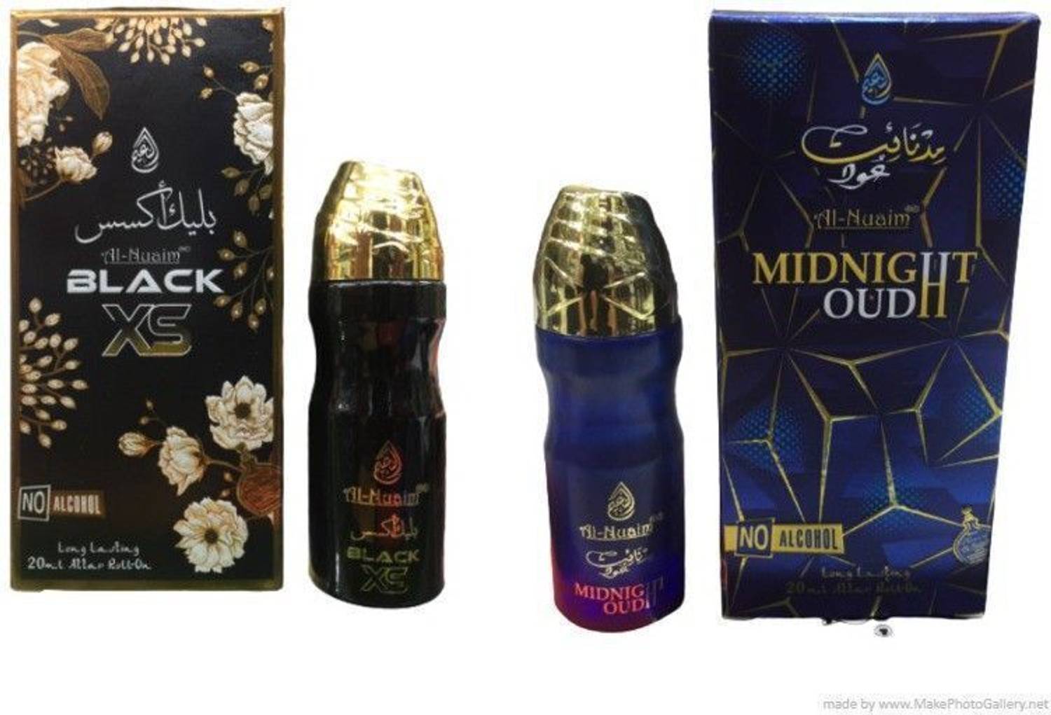Al Nuaim Black XS & Midnight Oud 20ML Pack of 2 · 20 ml (40 ml total) - Image 1