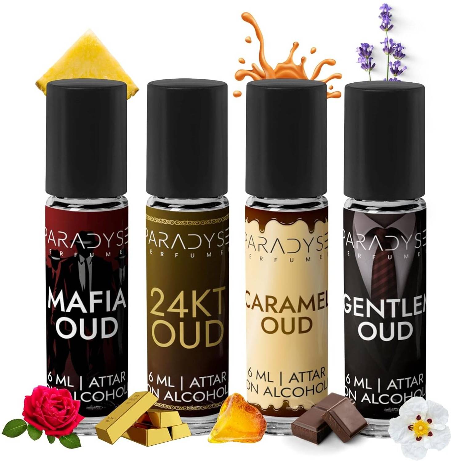 paradyse perfumes Middle East Oud Pack of 4 · 24 ml (96 ml total) - Image 1