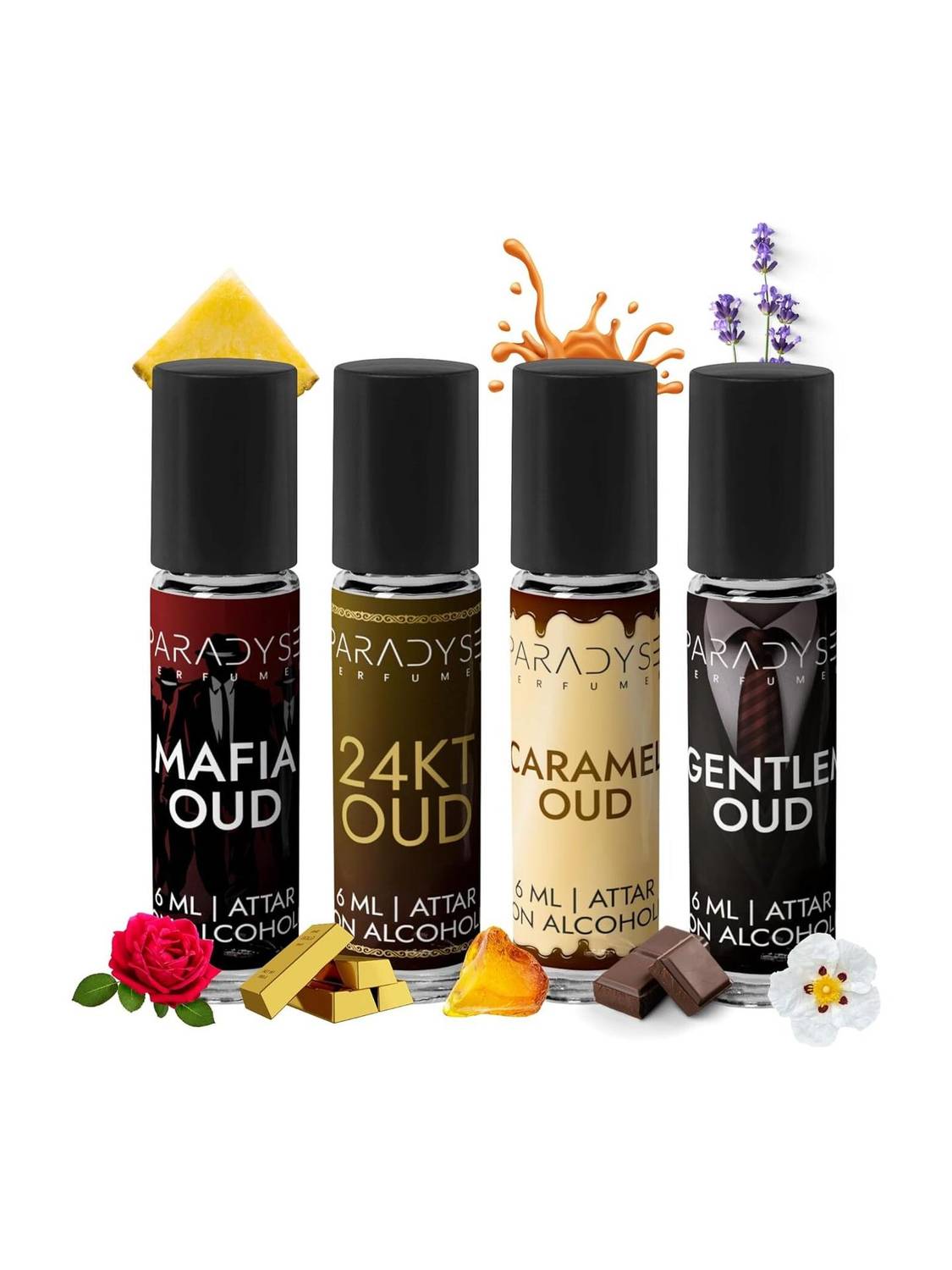 paradyse perfumes Middle East Oud Pack of 4 · 24 ml (96 ml total) - Image 1
