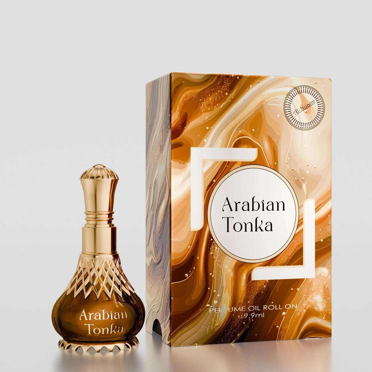 Image of Al-Nuaim Arabian Tonka Attar Roll On For Men & Women - 9.9ml | Alcohol-Free Floral Attar
