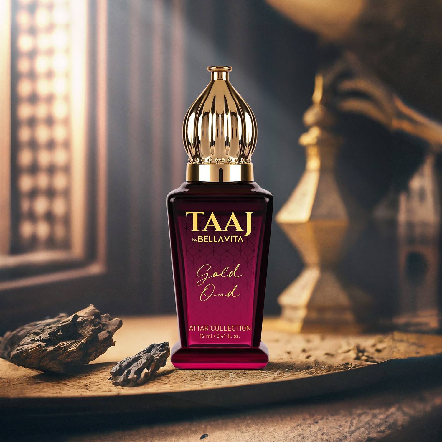 BELLAVITA TAAJ Gold Oud 12ml Attar - Image 5