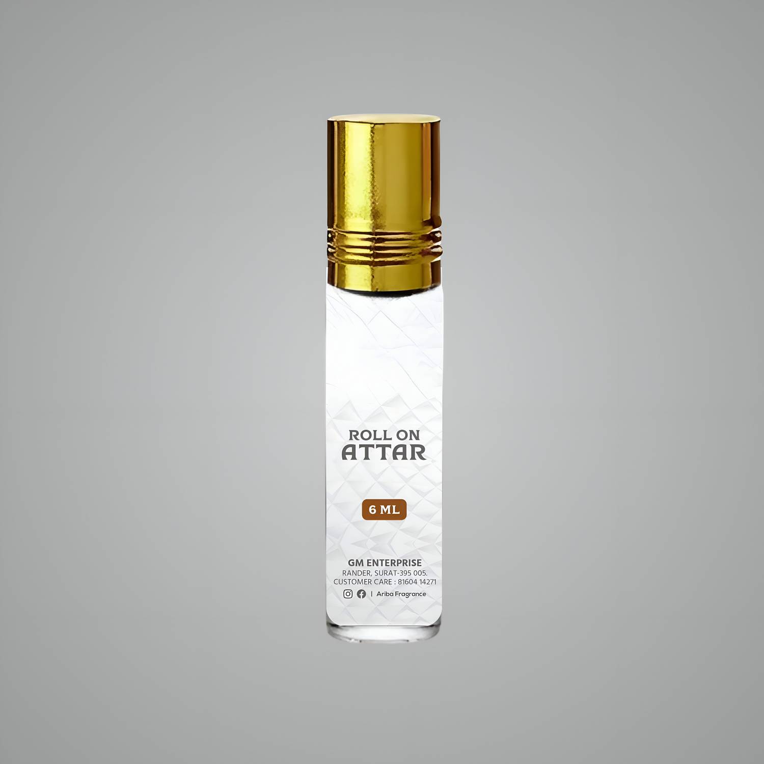 Ariba WHITE OUDH 6ML Great Fragrance Long-Lasting (Unisex) Floral Attar