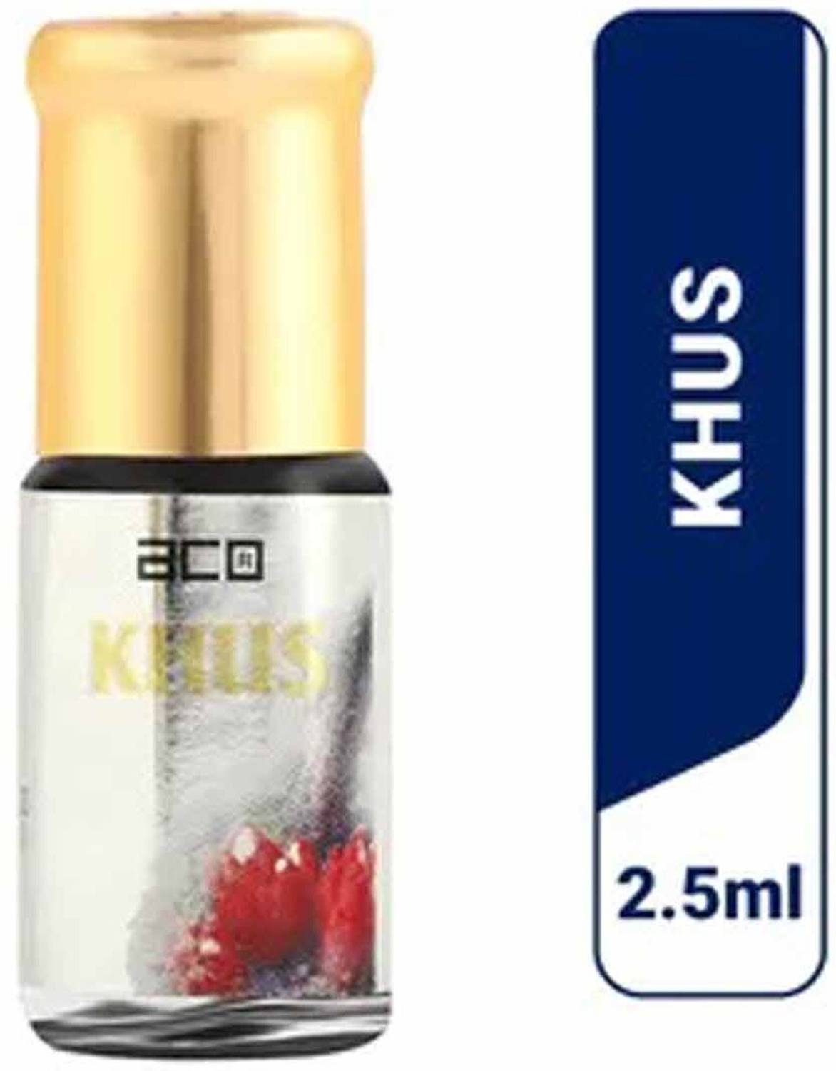 aco Khus Attar 2.5ml - Alcohol-Free, Pure Fragrance Elixir Floral Attar