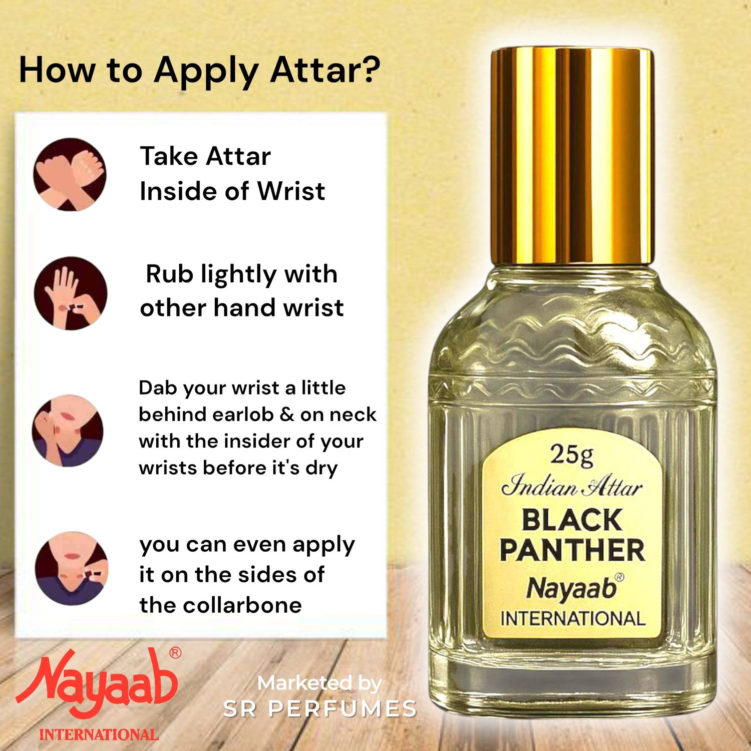Nayaab Black Panther Floral Attar - Image 5