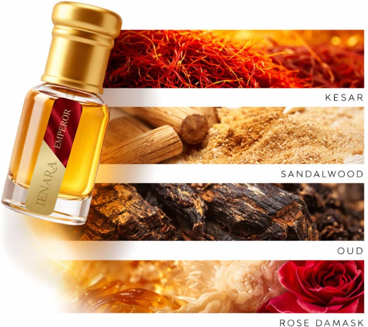 IENARA Pure Kesar-Chandan Kannauj Attar Roll-On 6ml