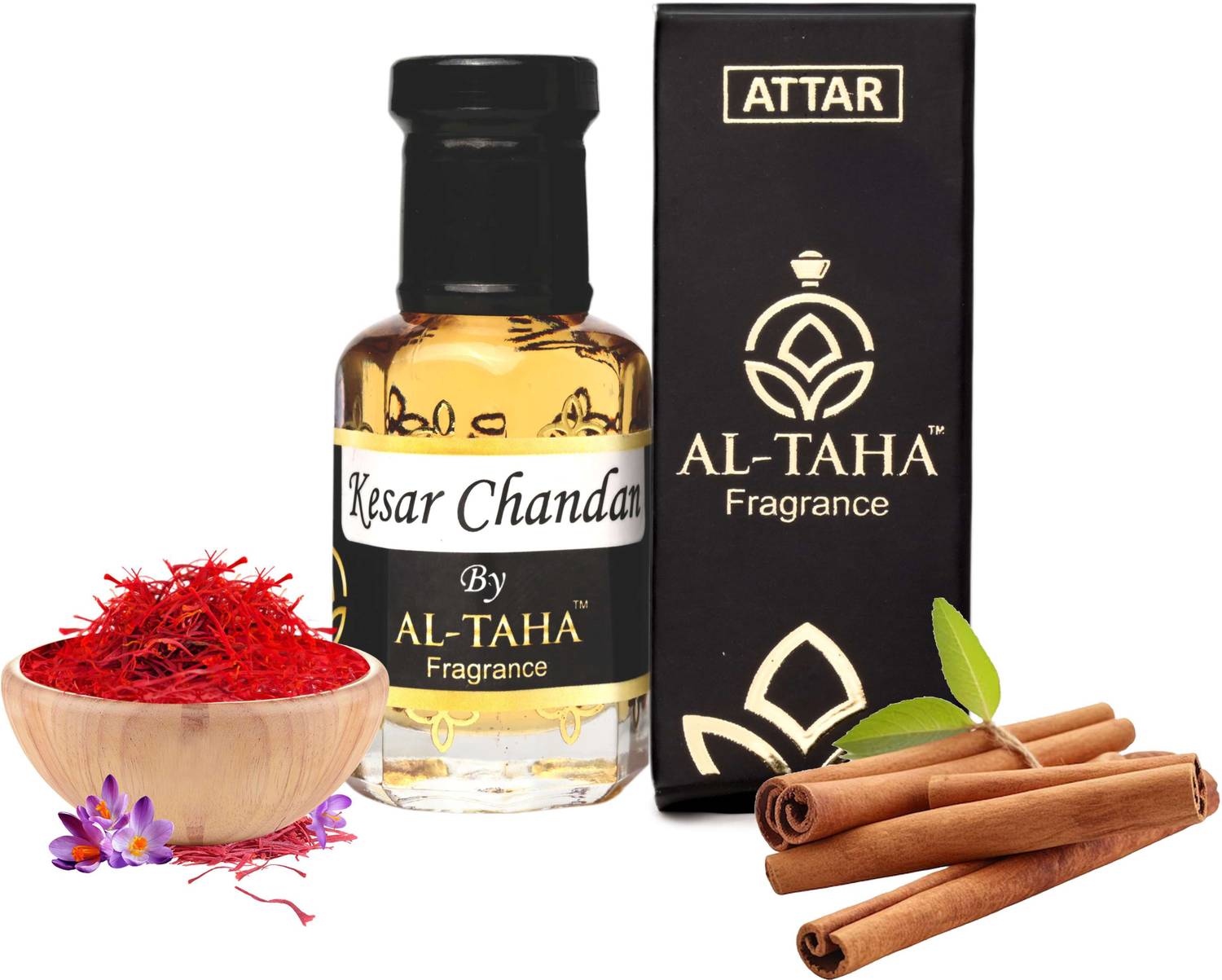 AL-TAHA Kesar Chandan Attar Long Lasting Perfume for Unisex,6ml Roll on Bottle Floral Attar