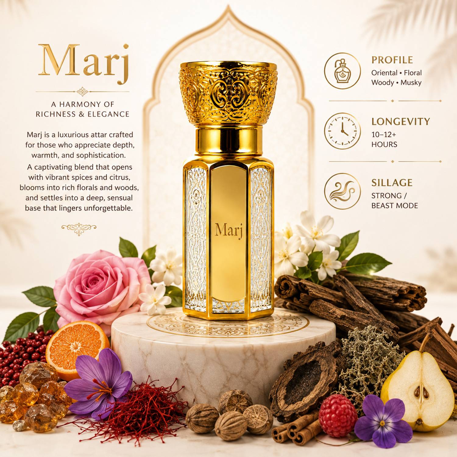 Mahadi Marj Attar Luxury Oud Attar - Image 3