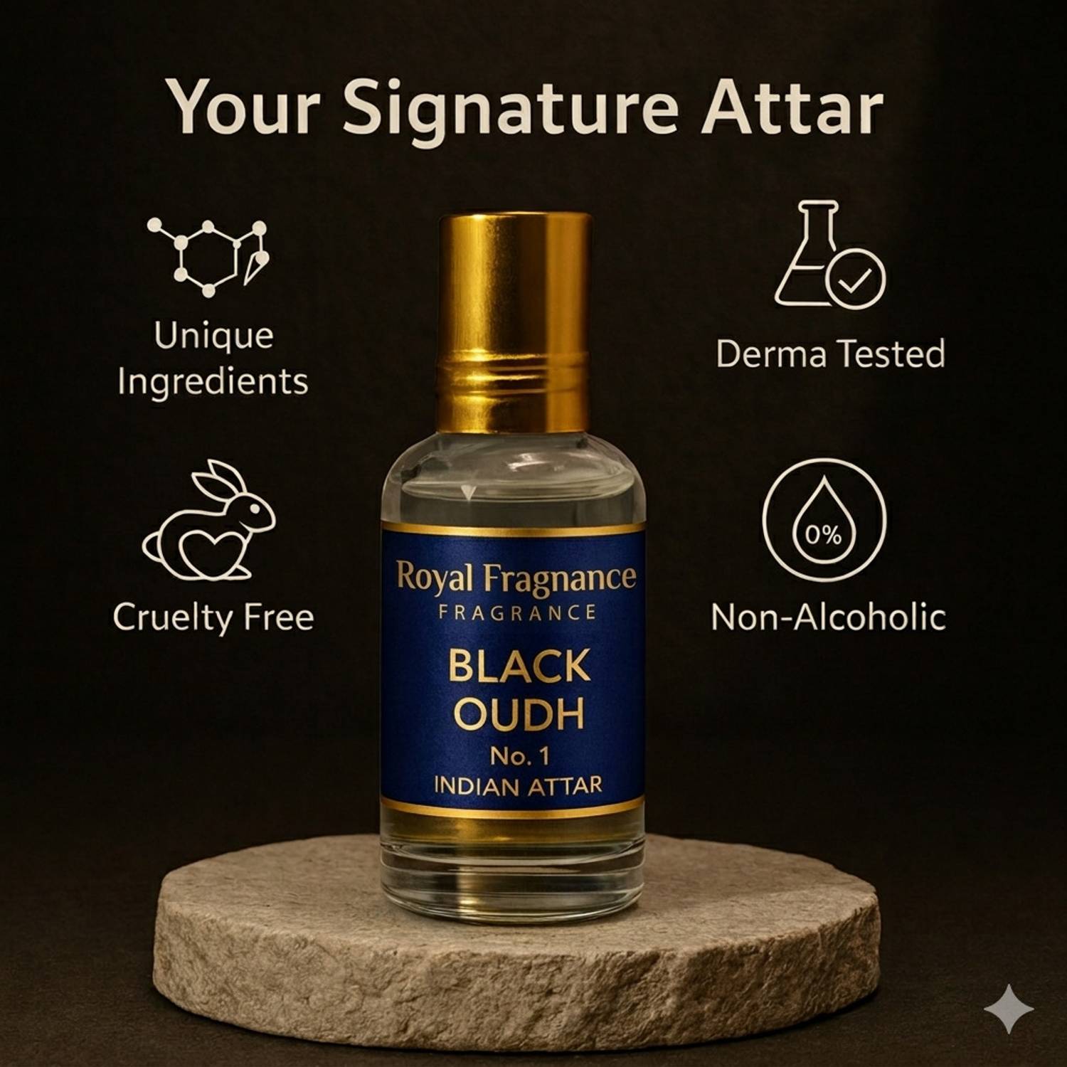 Royal Fragrance Black OUD Floral Attar 10 ml - Image 3