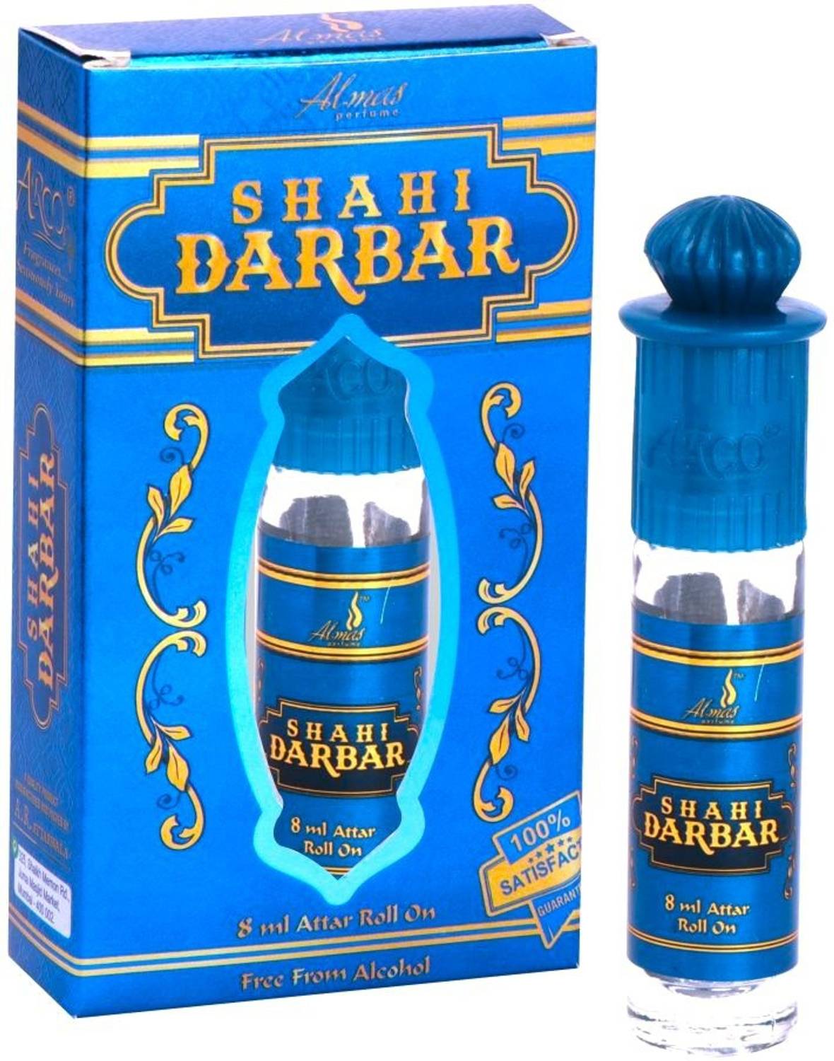 Almas BRAND 100% ORIGINAL (SHAHI DARBAR) GREAT FRAGRANCE LONG-LASTING (UNISEX) 8ML Floral Attar