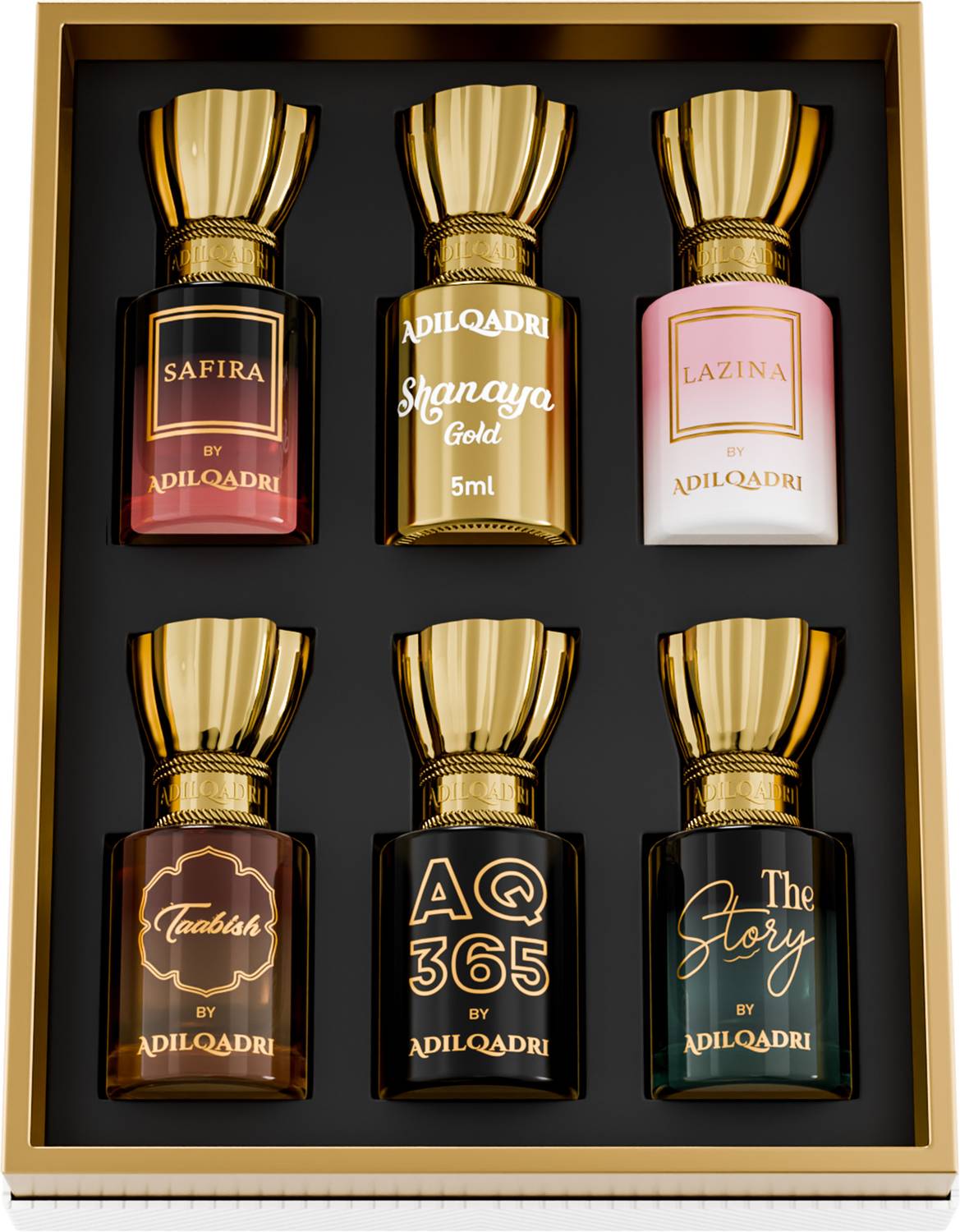 Adilqadri Essensia Attar Combo Pack Pack of 6 · 5.5 ml (33 ml total) - Image 2