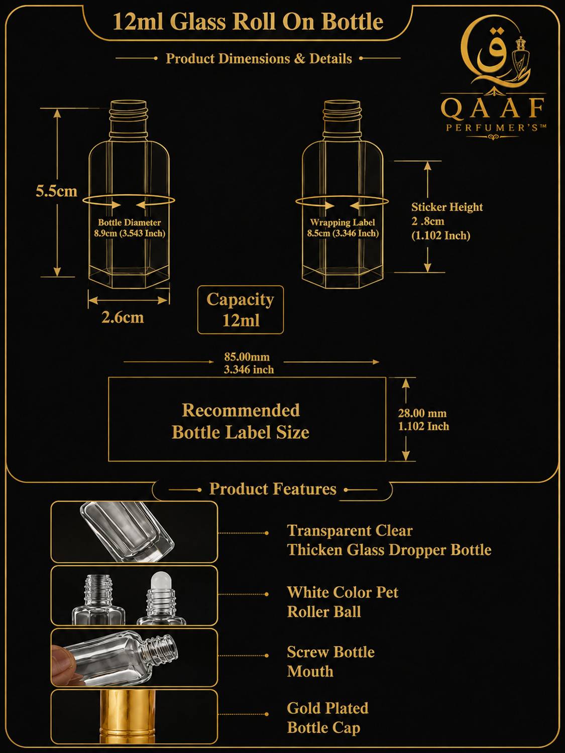 qaaf perfumers KHAMRAH Attar 12 ml - Image 5