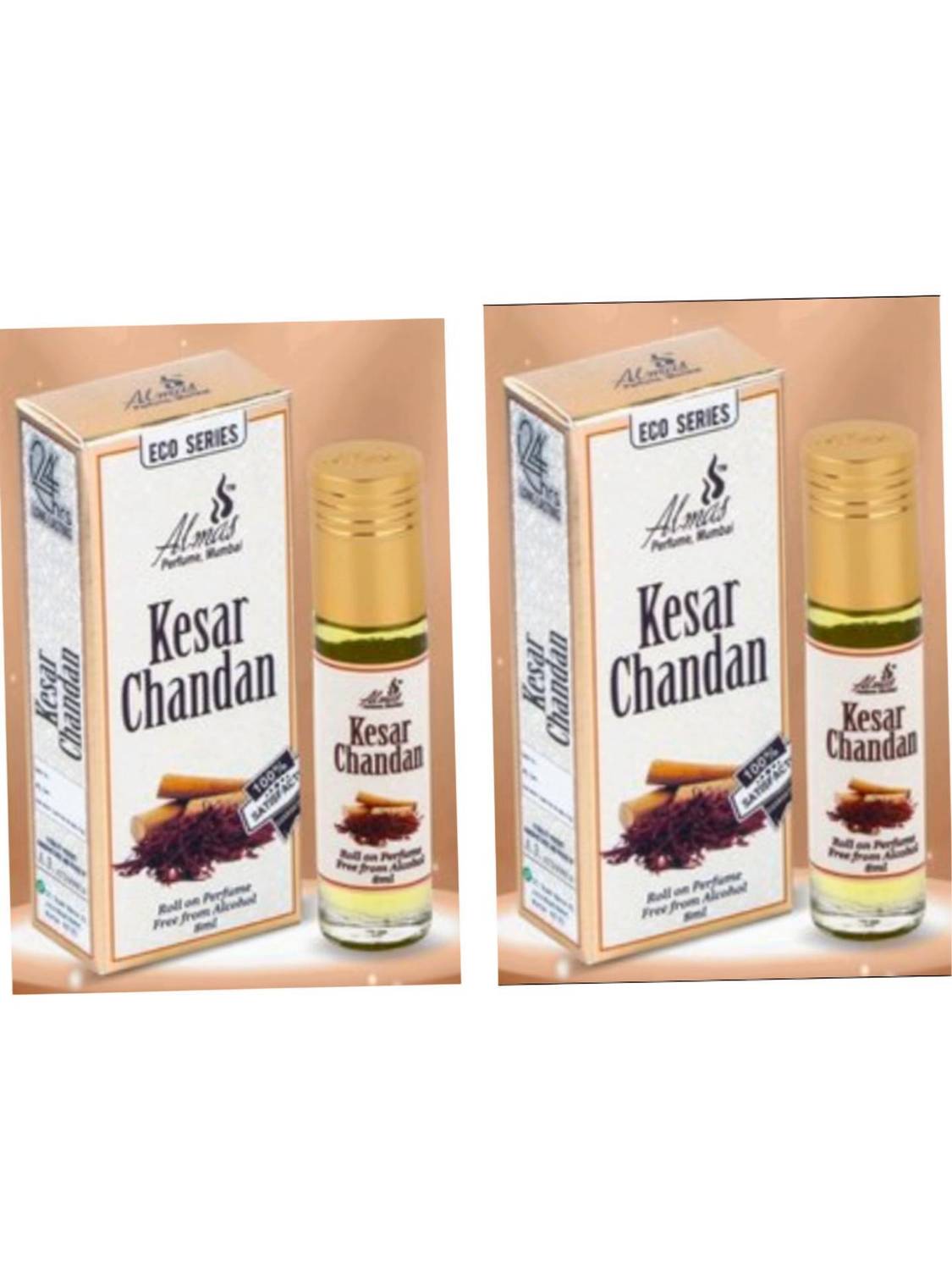 Almas Kesar chandan { 8Ml Pack Of 2 } Herbal Attar