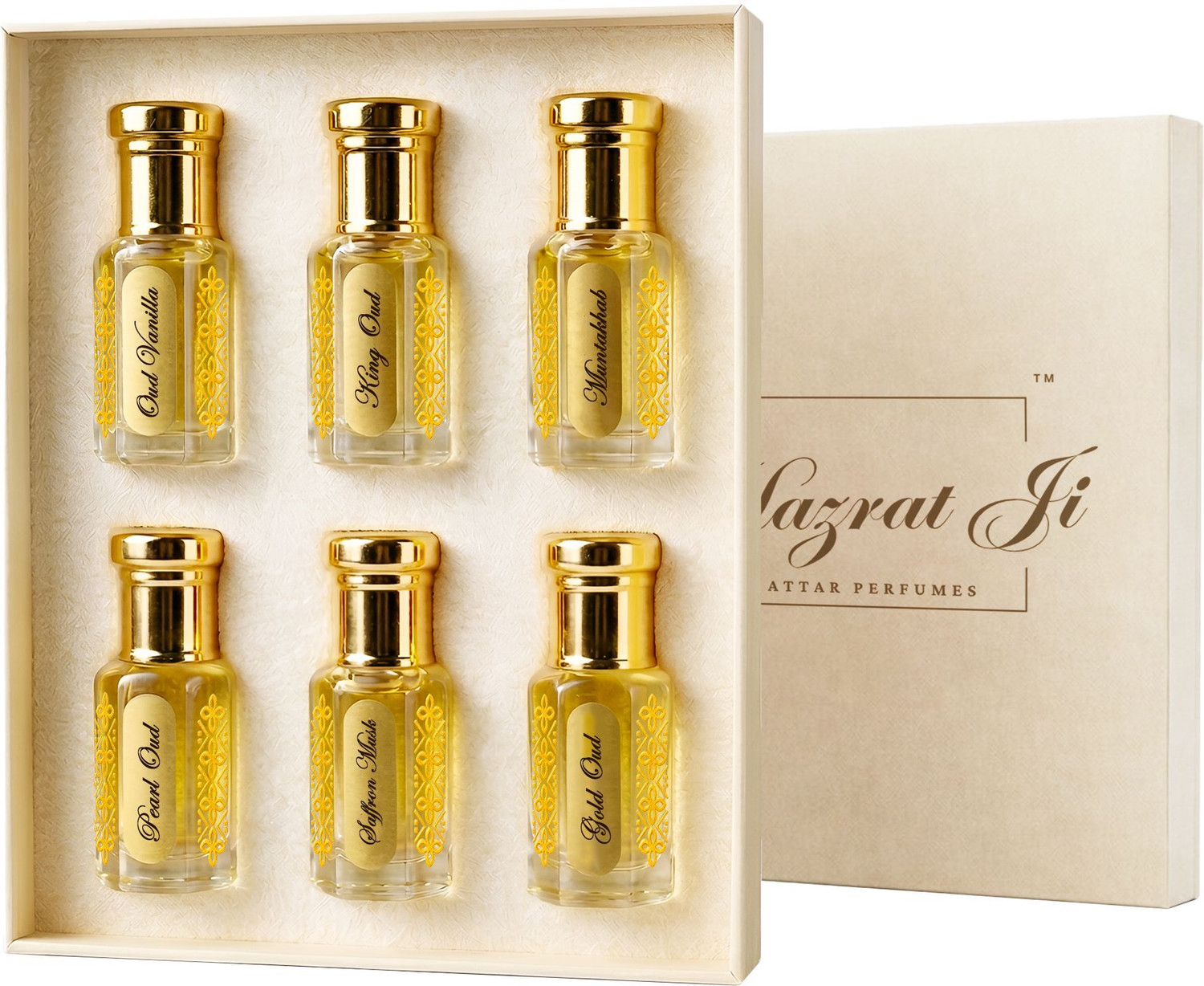 Image of Hazrat Ji HazratJi Attar Perfume for Men Women Combo Gift Set | Long Lasting Perfume Oil | Floral Attar