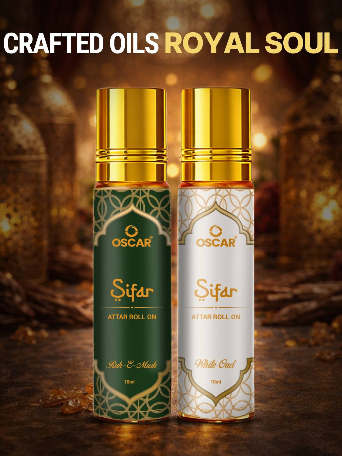 Oscar White Oud & Ruh-e-Musk Attar Perfume 10mlx2 - Image 3