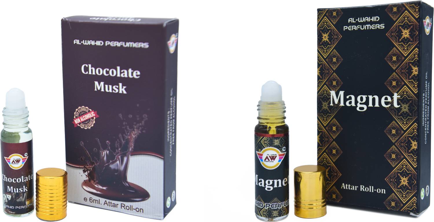 al-wahid Chocolate and Magnet Attar For Unisex,Long Lasting Fragrance (Non-Alcoholic) Floral Attar