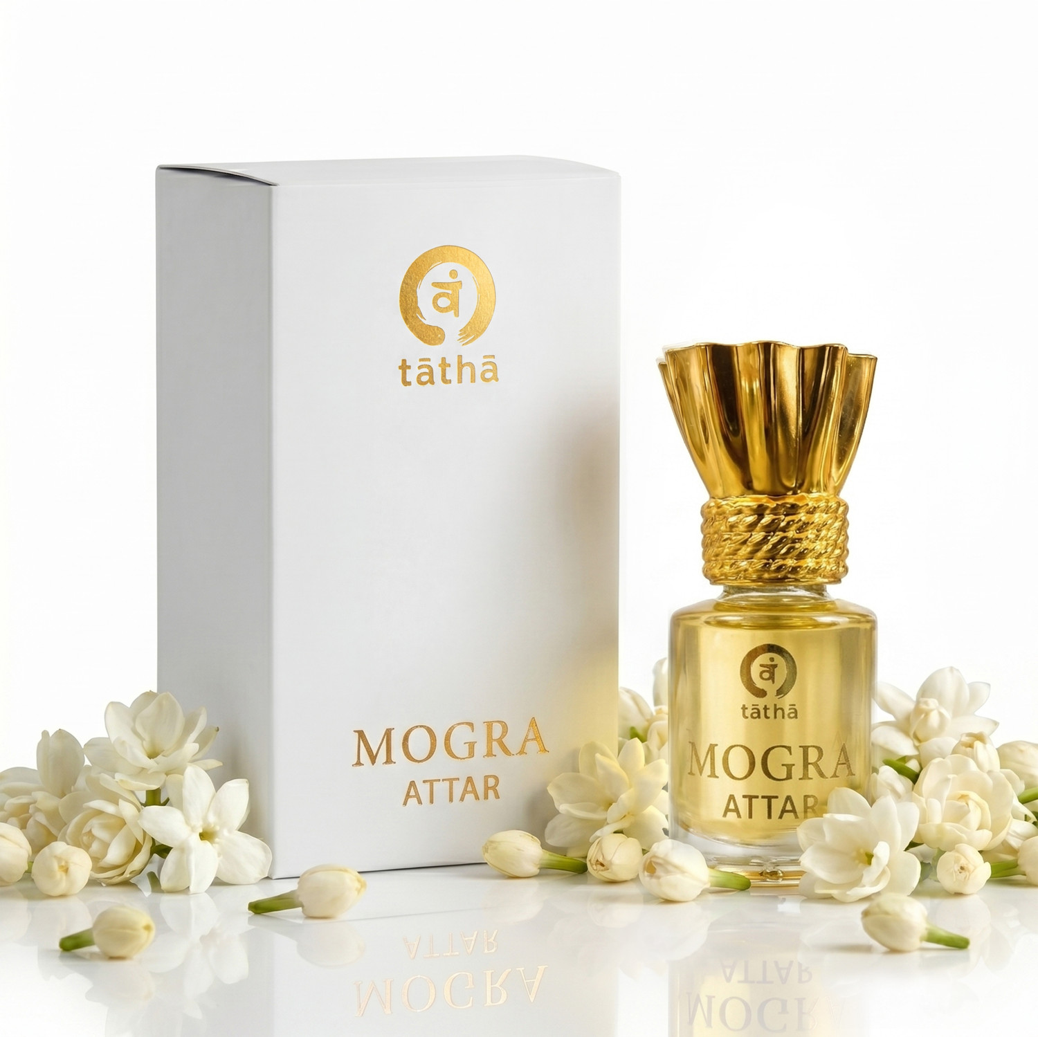 Image of Tatha Mogra Attar Original Long Lasting & Calming Aroma Fragrance For Women & Men 6ml Floral Attar