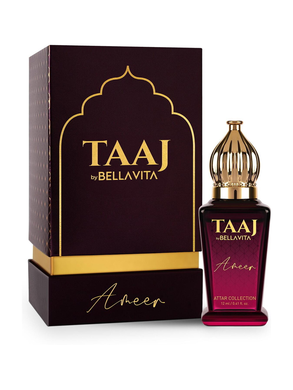 BELLAVITA TAAJ Ameer 12 ML Attar for Men & Women Non-Alcoholic |Long Lasting Fragrance Floral Attar