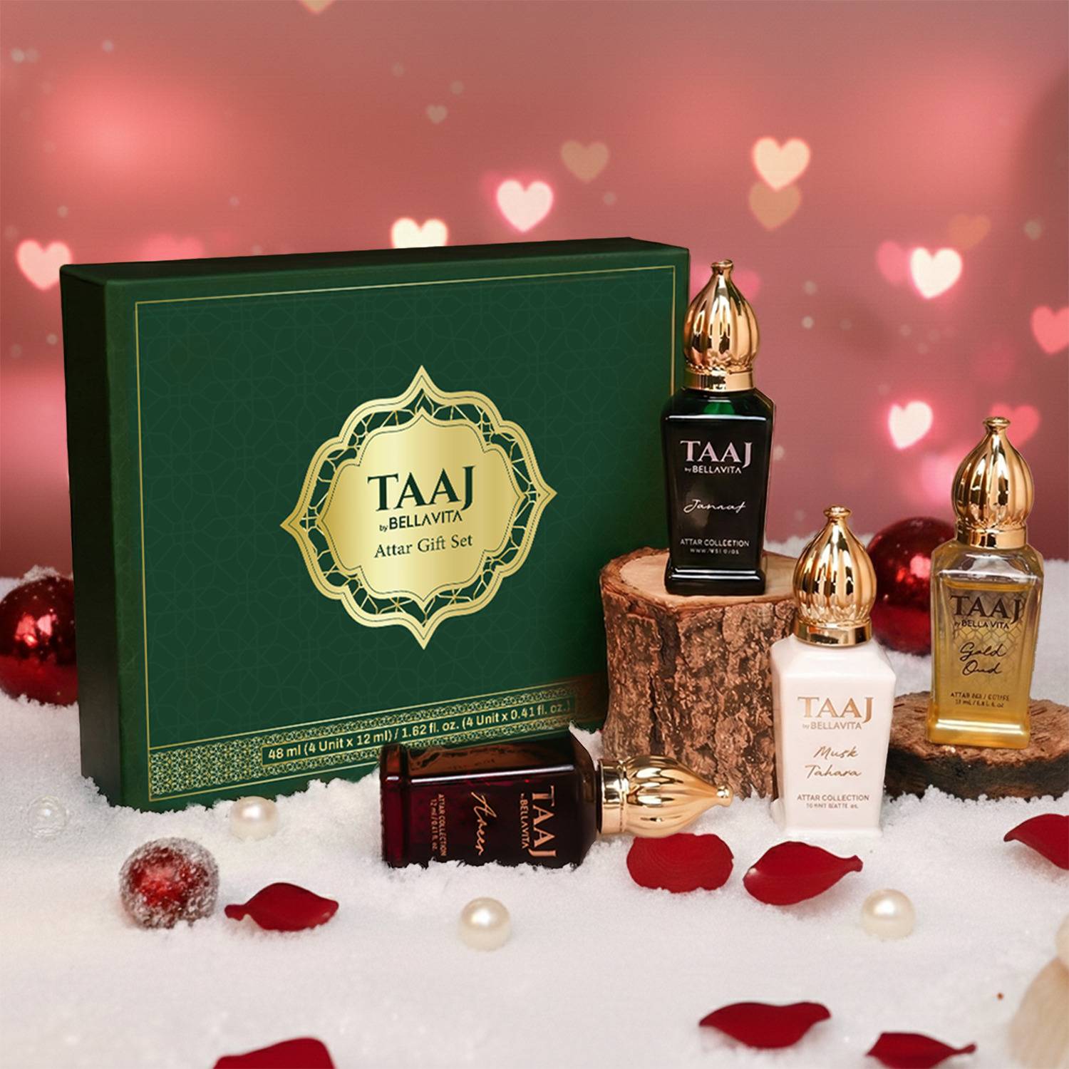 BELLAVITA TAAJ Attar Gift Set 4X12ML Pack of 4 · 12 ml (48 ml total) - Image 2