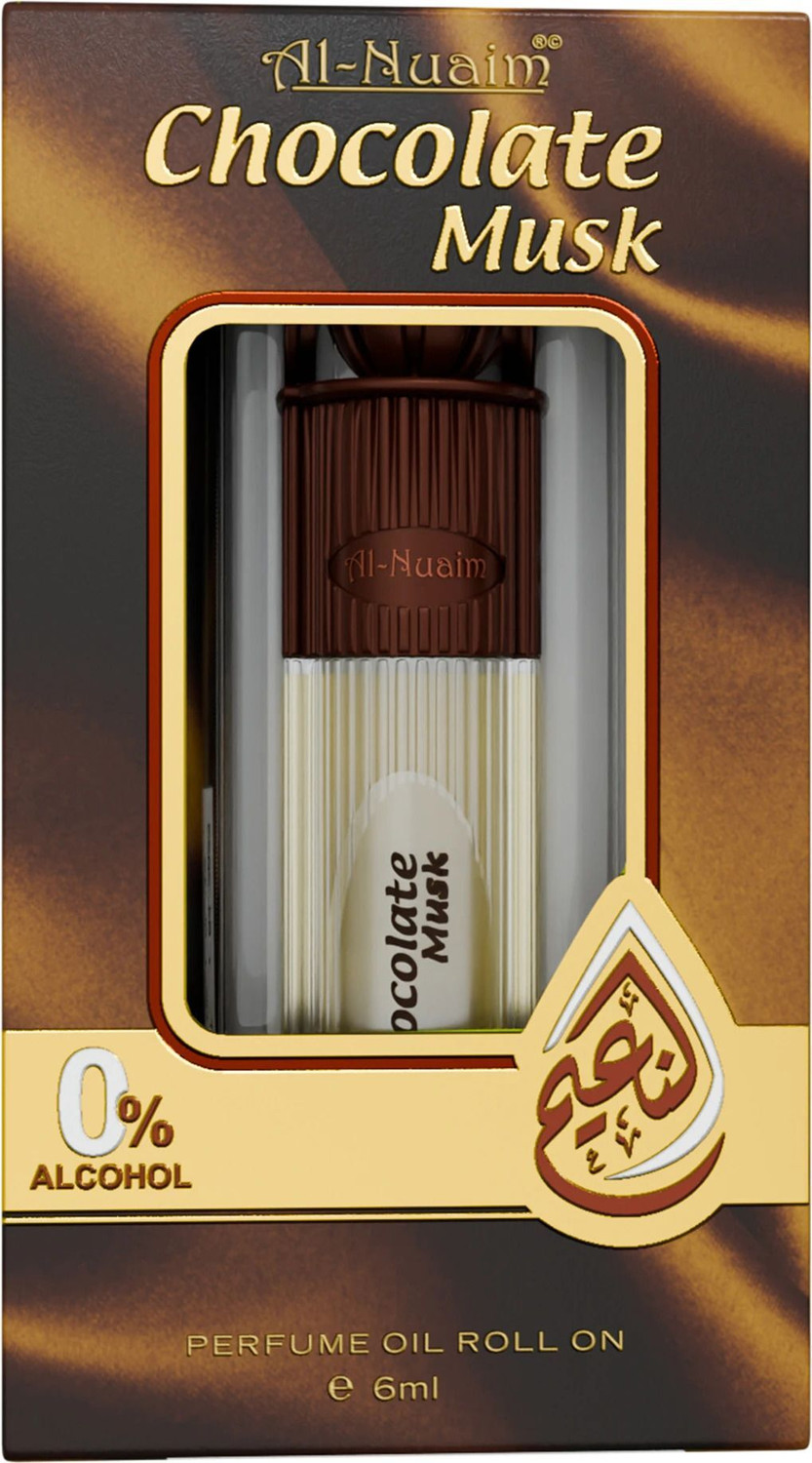 Image of Al Nuaim Chocolate Musk Alcohol Free Attar Roll On - 6ml Floral Attar Floral Attar