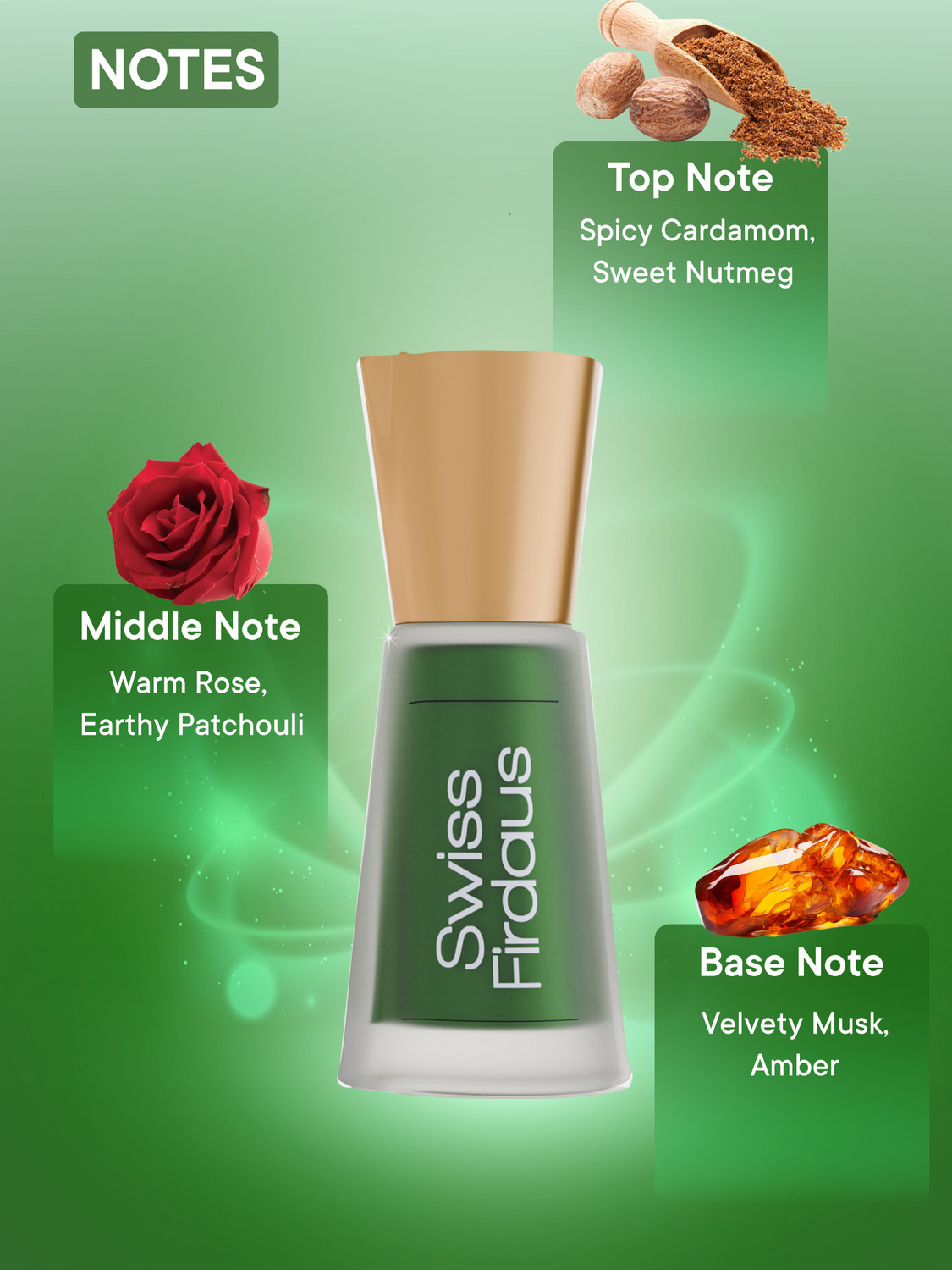 Image of Al-Nuaim Swiss Firdaus Attar Pack of 2 Floral Attar