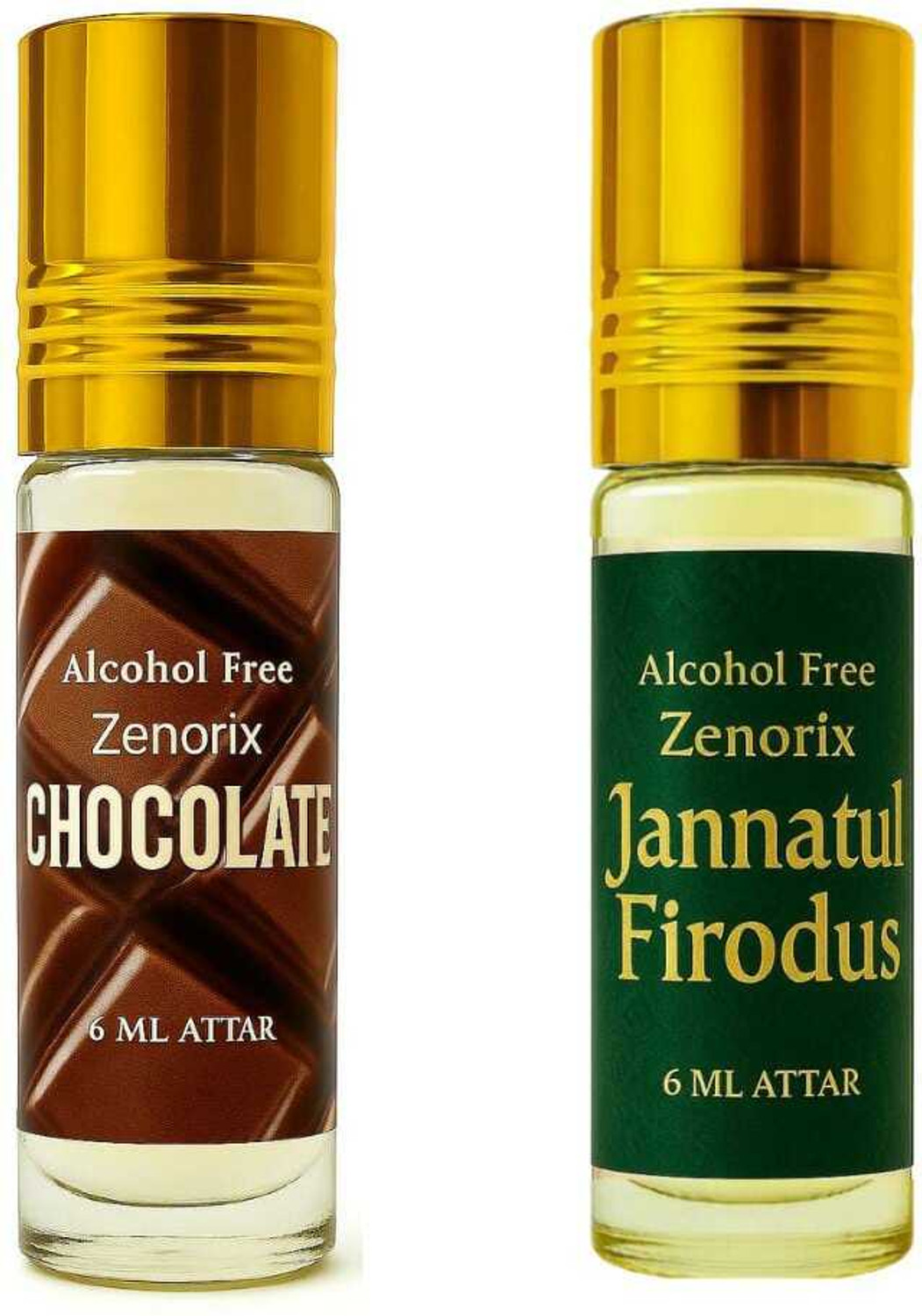 Image of Zenorix Jannatul Firdaus And Chocolate Ittar Perfume Combo For Man And Woman Floral Attar