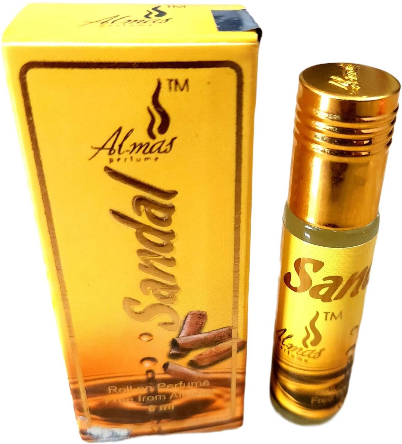 Almas Essence: 8ml Sandalwood Floral Attar – Unisex, Long-Lasting, Premium Fragrance Floral Attar