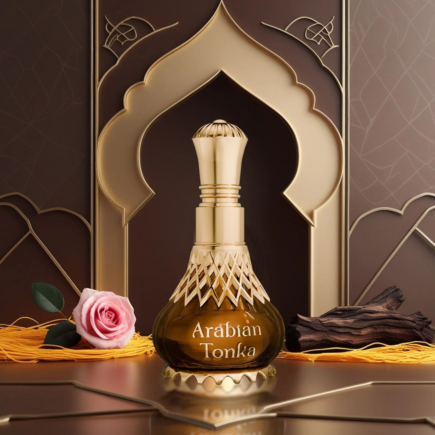 Image of Al-Nuaim Arabian Tonka Attar Roll On For Men & Women - 9.9ml | Alcohol-Free Floral Attar