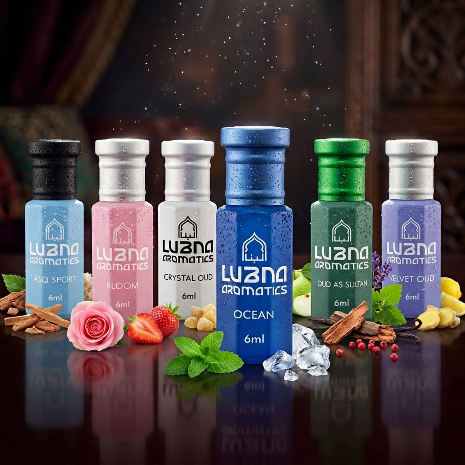LUBNA AROMATICS Premium Attar Perfume Pack of 6 · 6 ml (36 ml total) - Image 3